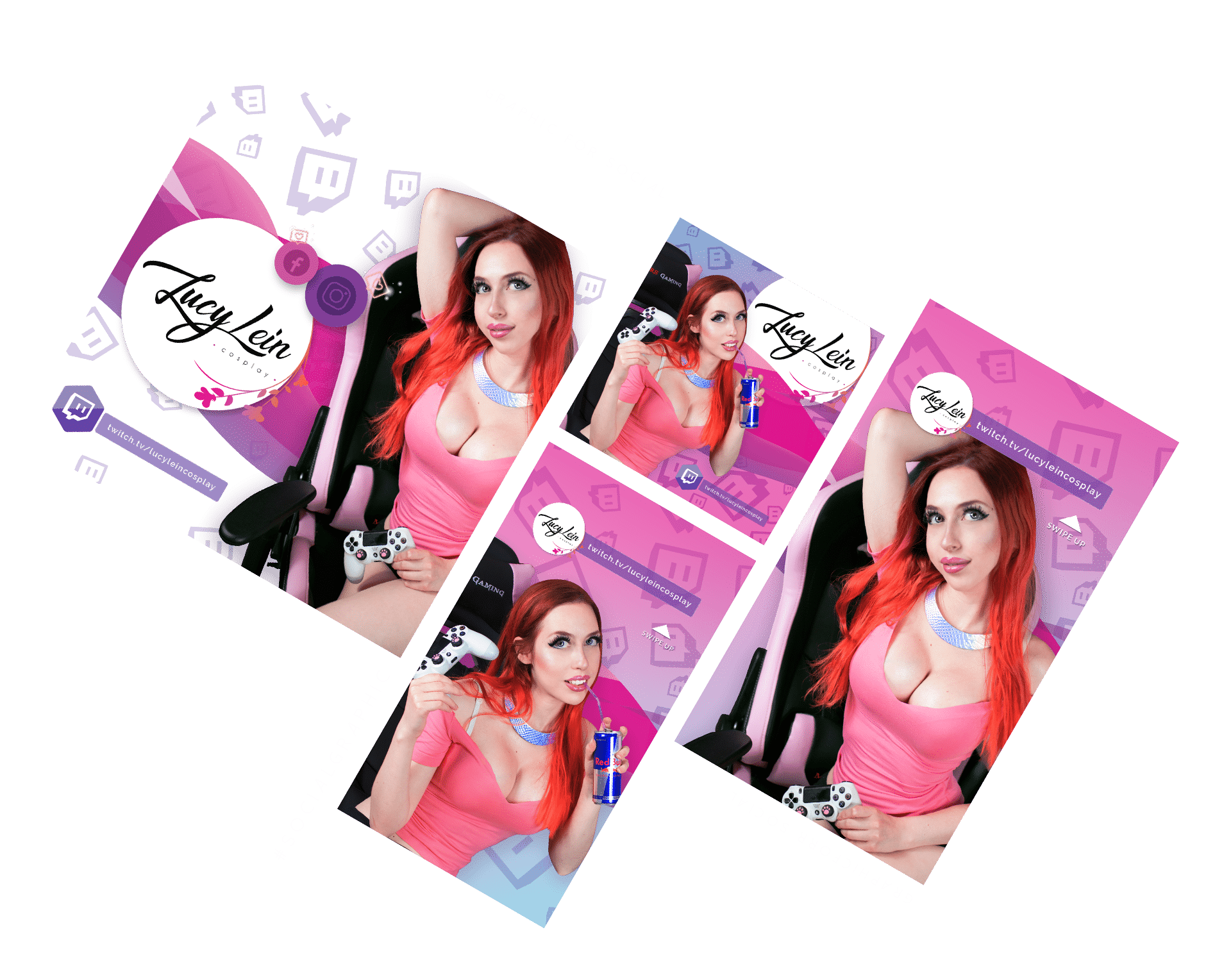 Lucy Lein - logo - streamer - grafiche social