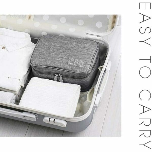 Borsa organizer tech da viaggio - Custodia per Cavi, Fotocamera, iPad e Schede di Memoria - immagine 8