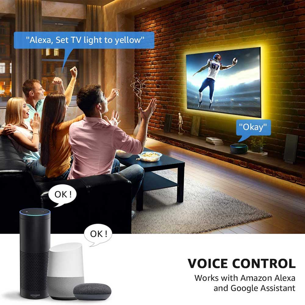 Striscia LED RGB Intelligente - Smart WiFi Controllo da Voce compatibile  con Alexa/Google Home - Grazia Mammino