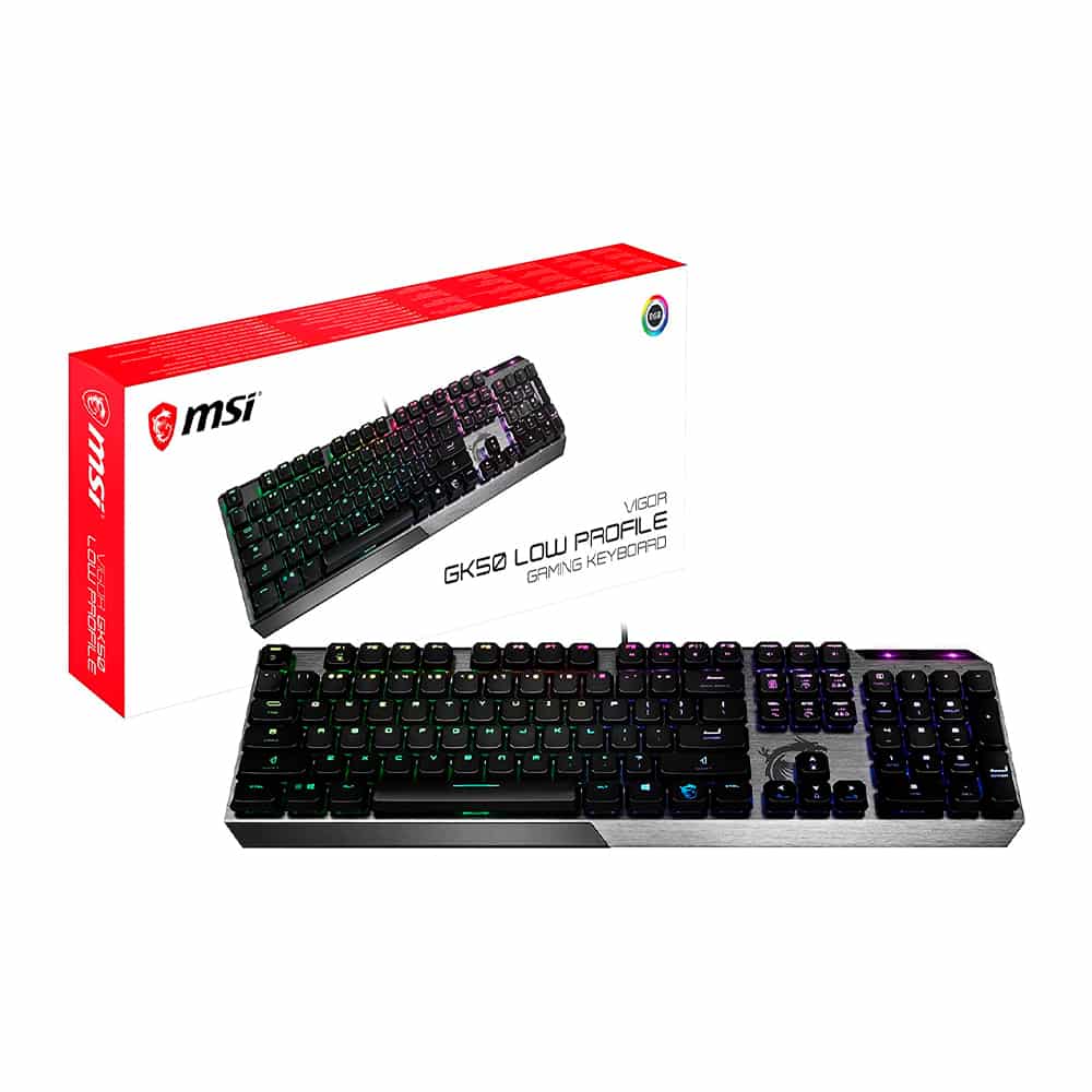 MSI Vigor GK50 Low Profile IT - retroilluminazione LED RGB per Gaming e Ufficio